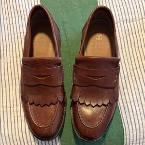 Brunello Cucinelli Rich Brown Leather Slip-Ons